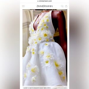Zimmermann Matchmaker Daisy Mini Dress AU 2 / US 8